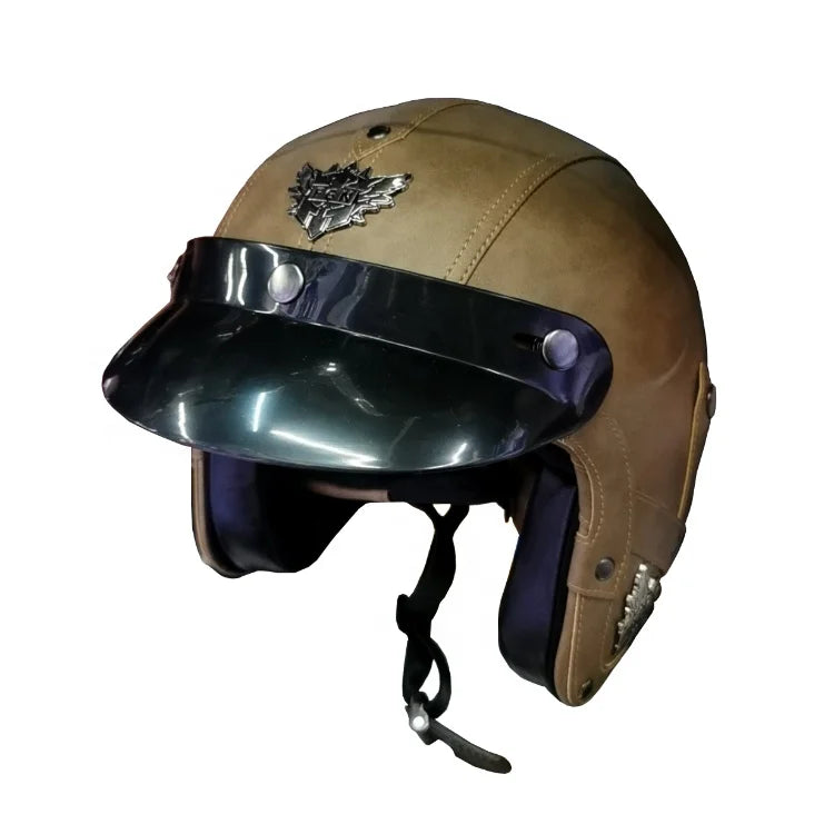 Classic Biker Helmet with Flip Face Shield