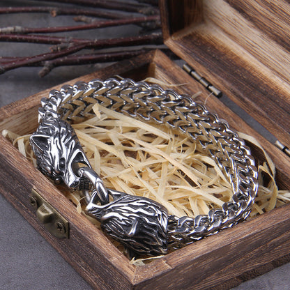 Strong Viking Style Leather Bracelet for Men - Luxicro
