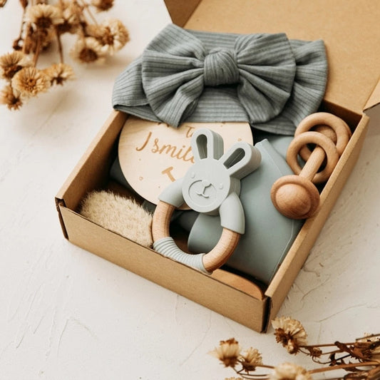 Cute Baby Shower Gift Basket Set - Luxicro