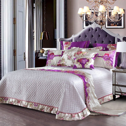 Luxurious Soft Silver Grey Bedding Duvet Cover Set