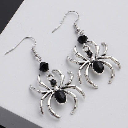 Edgy Black Gothic Drop Earrings