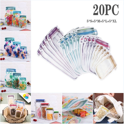 Clear Reusable Plastic Storage Bags