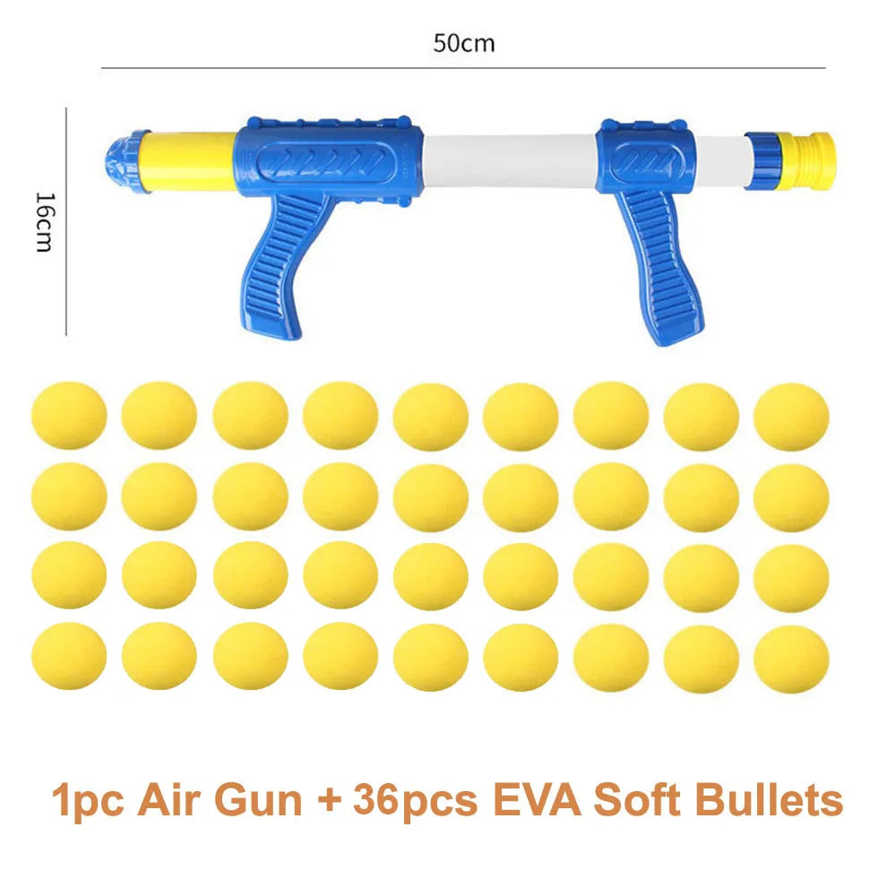 Soft Foam Ball Shooter Toy for Kids Air Powered Fun