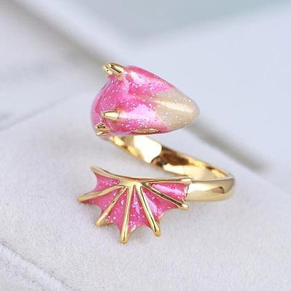 Fashionable Dragon Pattern Adjustable Band Ring - Luxicro