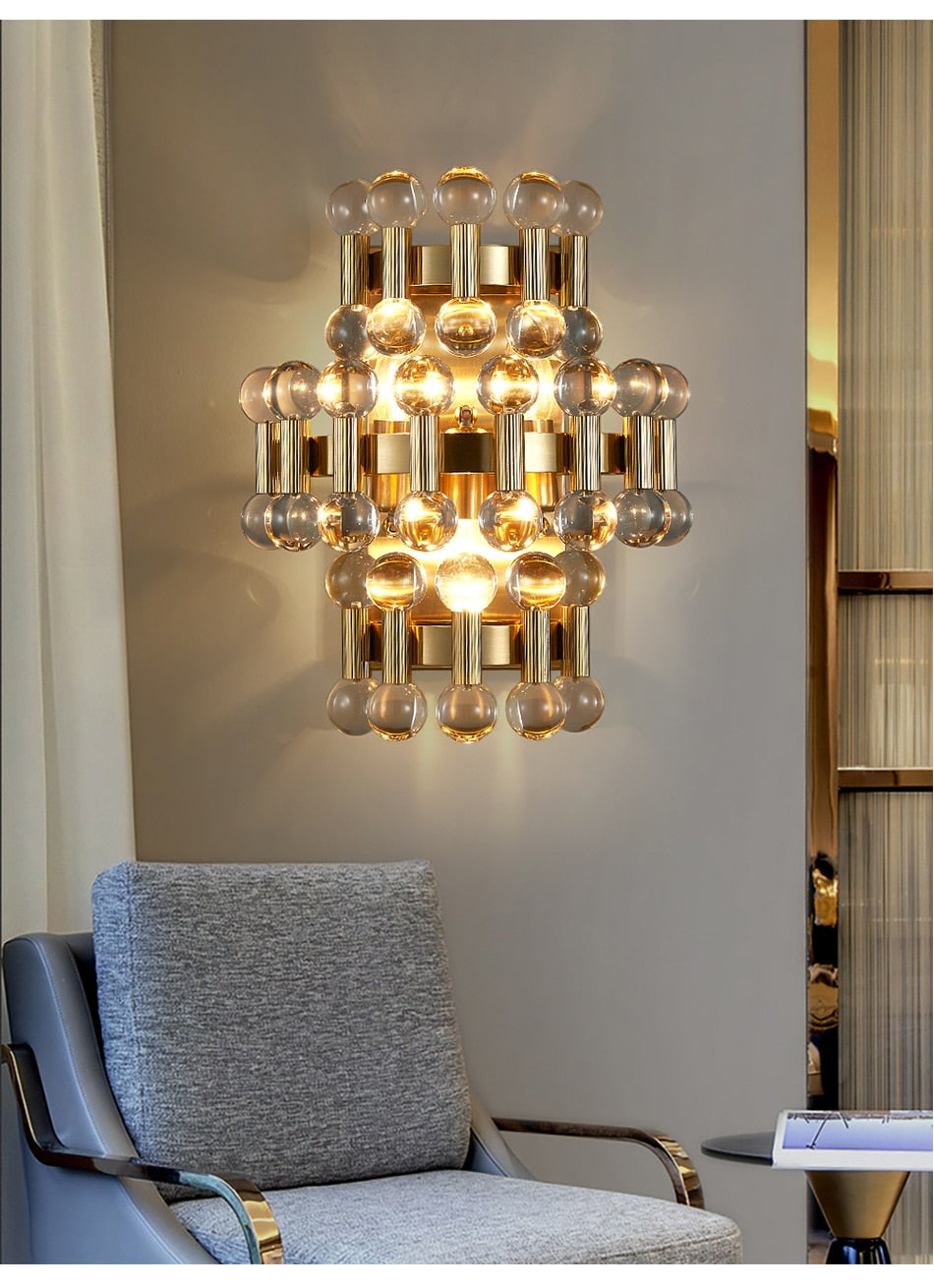 Beautiful Sparkling Crystal Wall Lamp