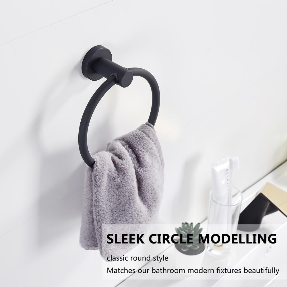 Stylish Silver Bathroom Towel Ring