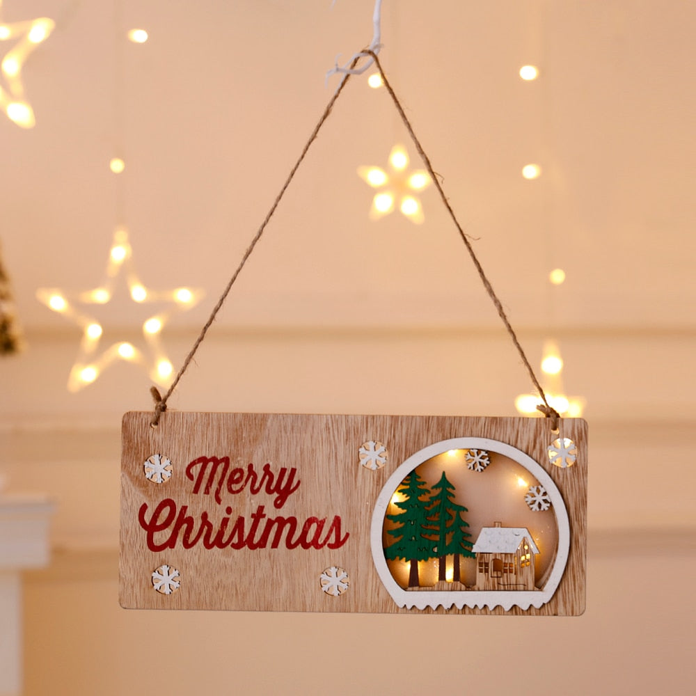 Rustic Wood Hanging Lantern Light Fixture