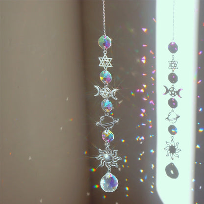 Delicate Crystal Moon Wind Chime Catcher - Luxicro