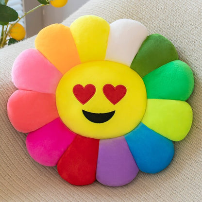 Colorful Patterned Plush Throw Pillow