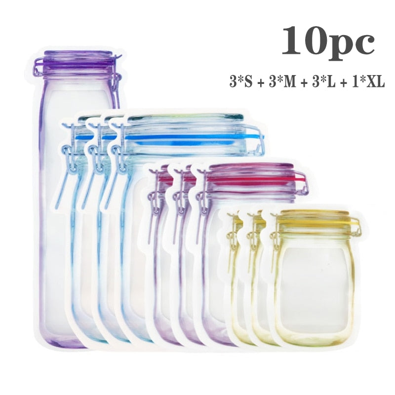 Durable Transparent Zipper Storage Bags