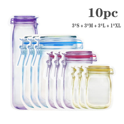 Durable Transparent Zipper Storage Bags