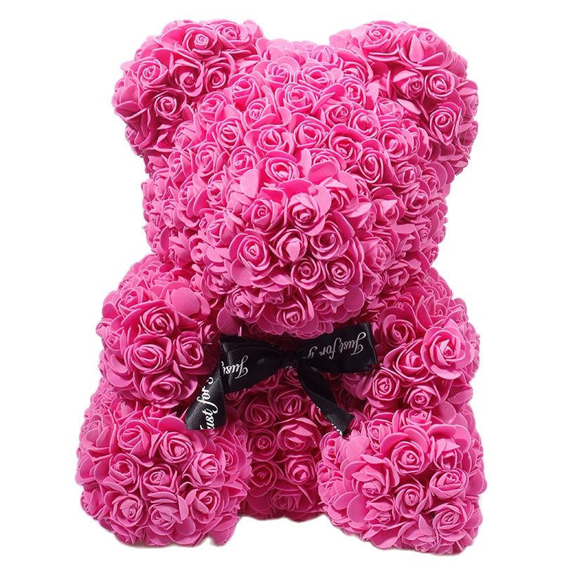 Artificial Flower Cute Stuffed Bear Toy