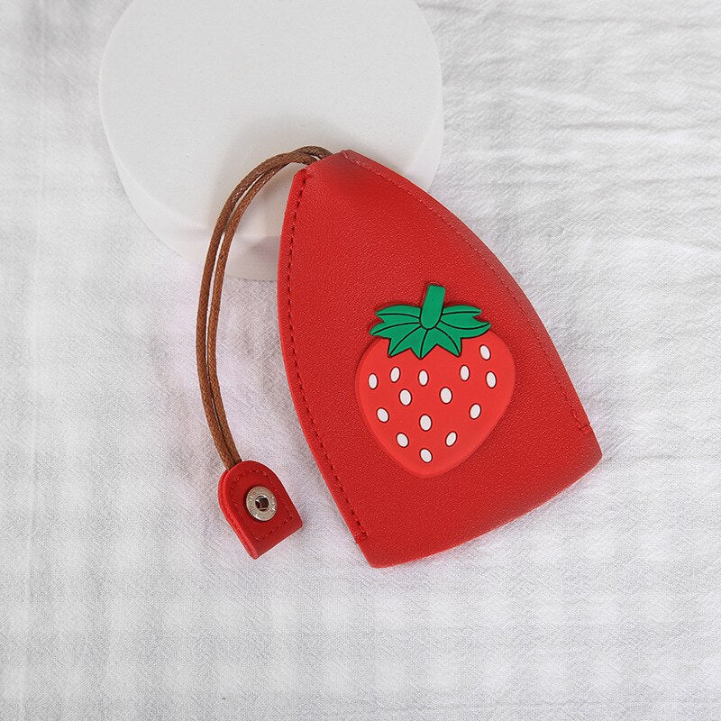 Vibrant Fruit Phone Keychain Pouch