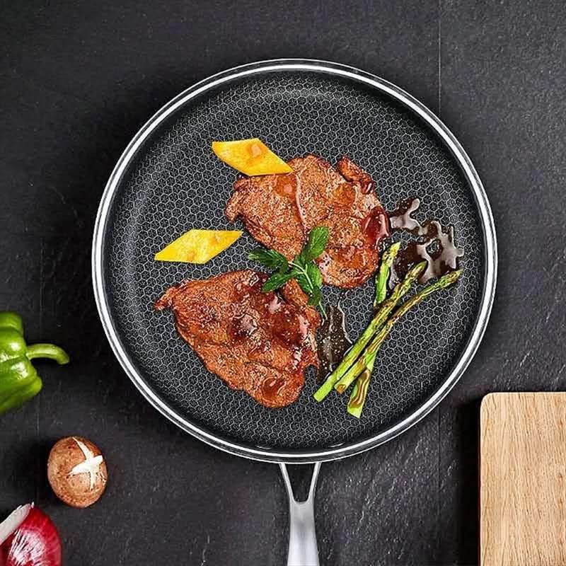 Large Heavy Duty Nonstick Stainless Steel Skillet