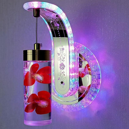 Elegant Glass Floral Dimmable Wall Lamp