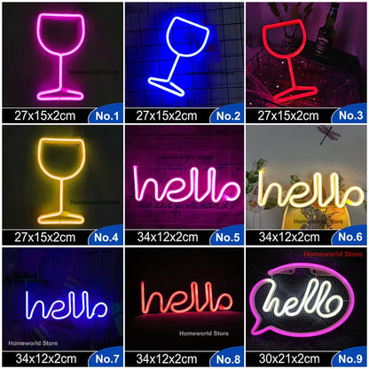 Colorful LED Wall Light Decor Night Lamp