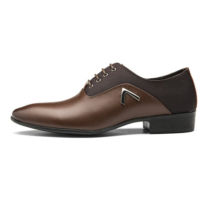 Classic Black Leather Men's Dress Shoes
