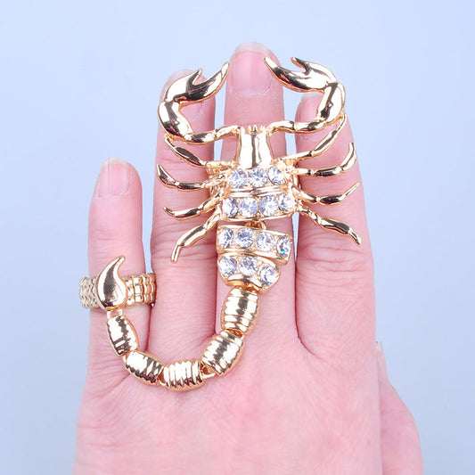 Bold Black Crystal Statement Ring - Luxicro