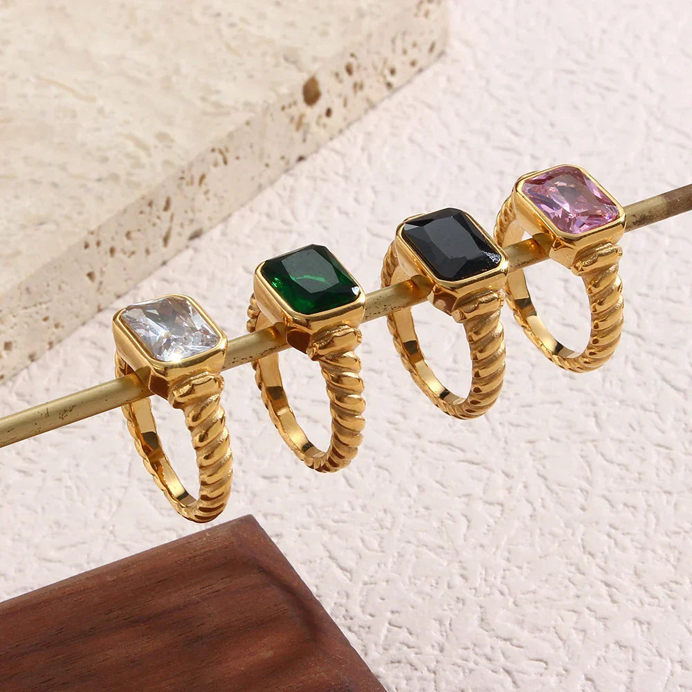 Luxurious Square Cut Diamond Engagement Ring