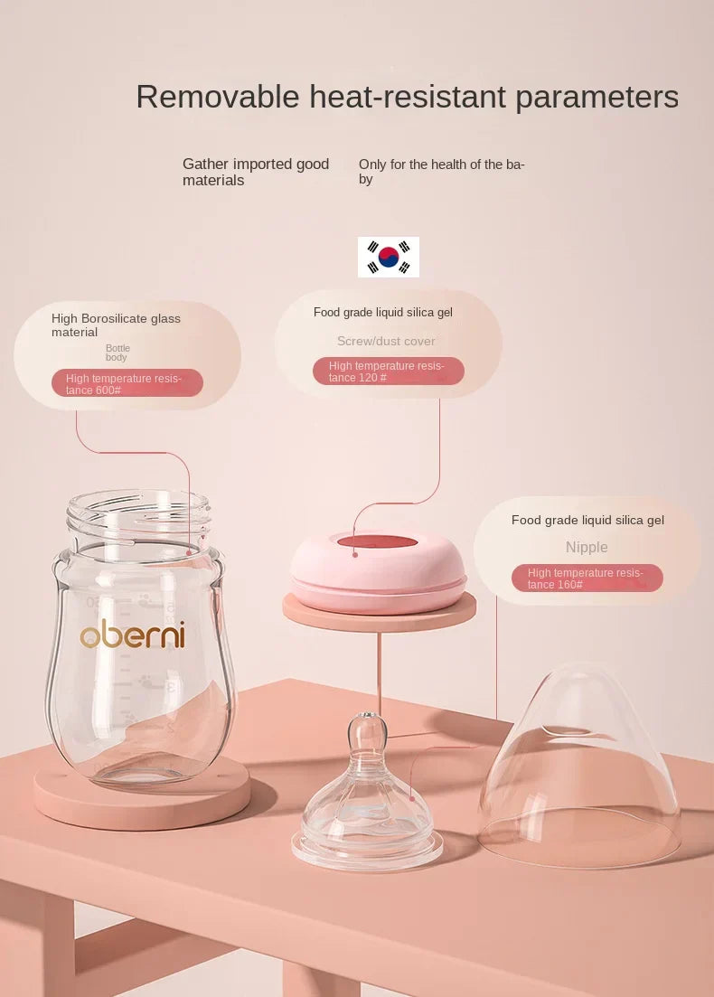Gentle Baby Bottle with Soft Spout - BPA Free Newborn Feeder - Luxicro