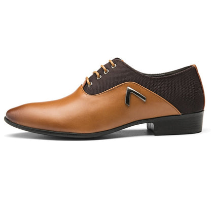 Classic Black Leather Men's Dress Shoes