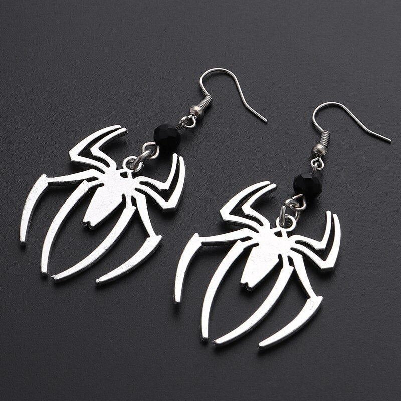 Edgy Black Gothic Drop Earrings
