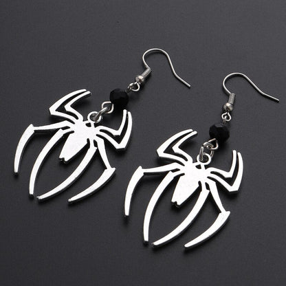 Edgy Black Gothic Drop Earrings