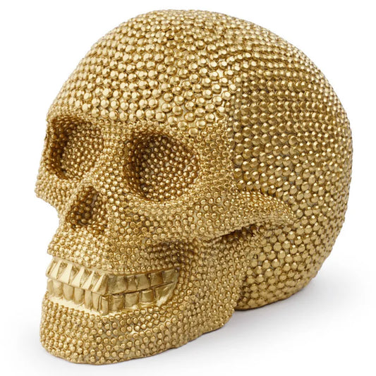 Big Metallic Skull Figurine Home Decor Statue - Luxicro
