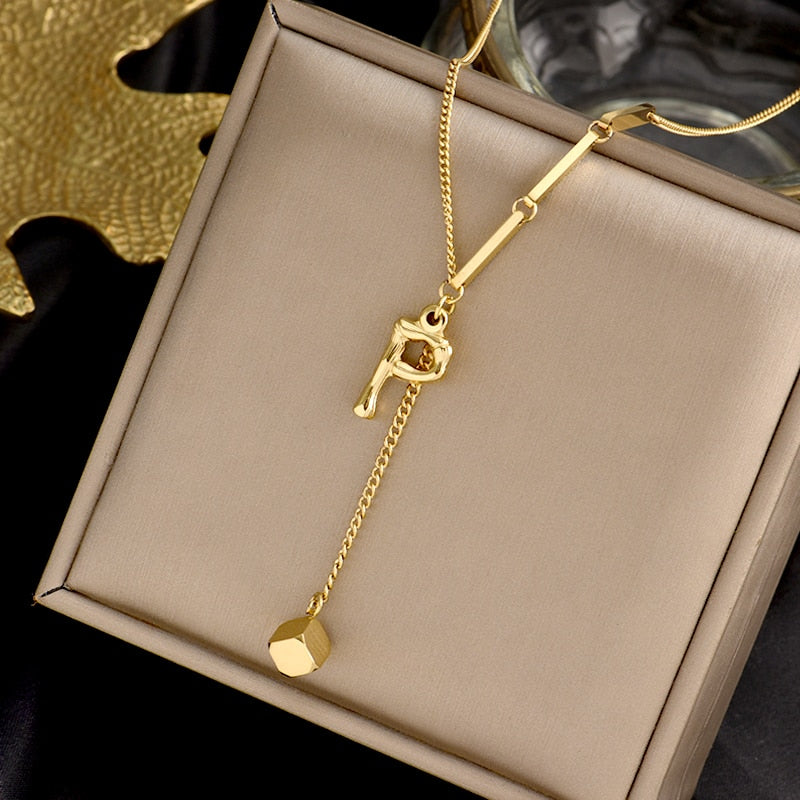 Custom Monogrammed Pendant Necklace