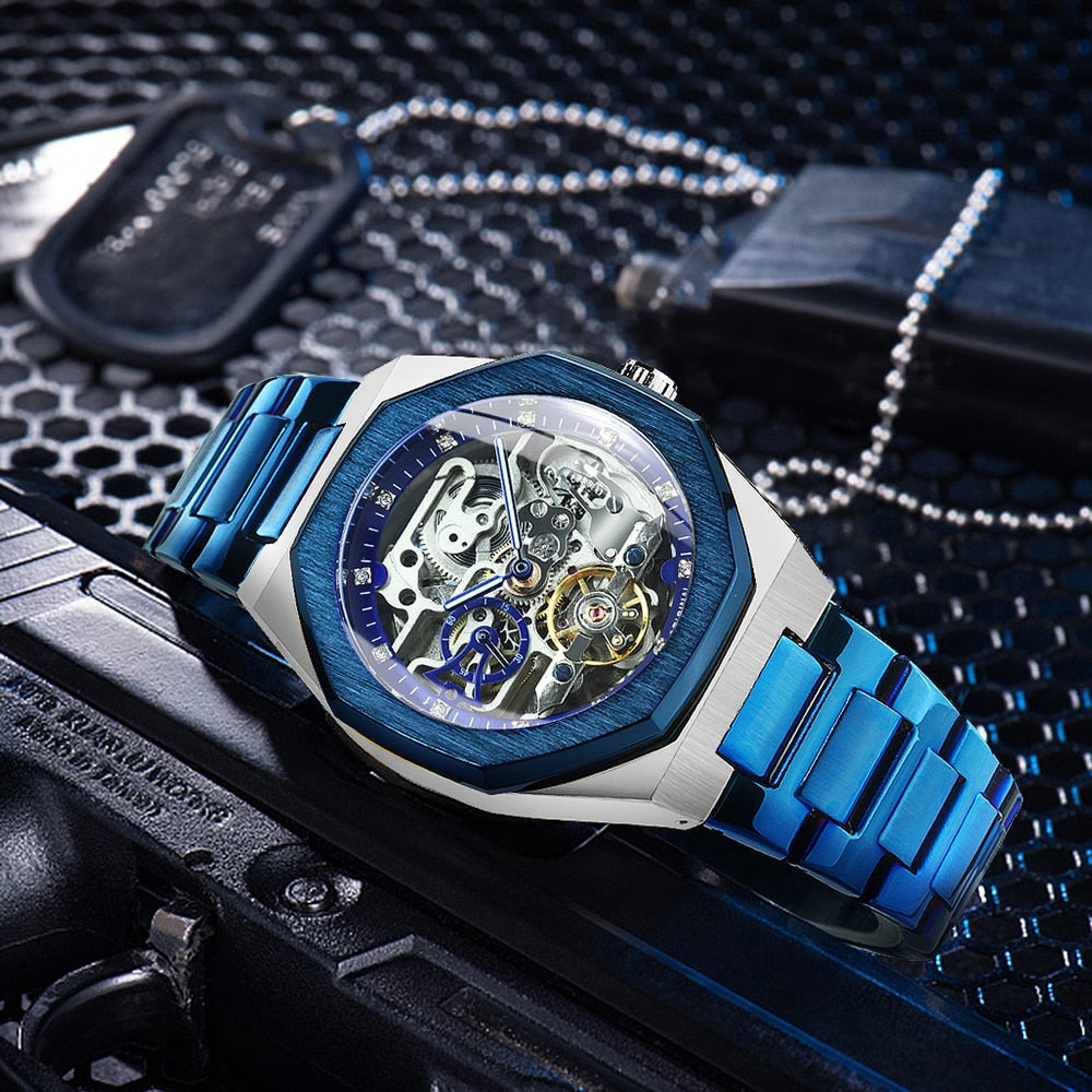 Premium Mechanical Open Face Men's Watch