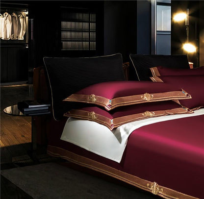 Luxury Embroidered Egyptian Cotton Bedding Set