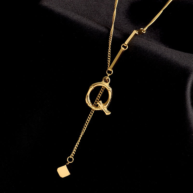 Custom Monogrammed Pendant Necklace