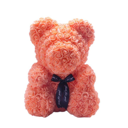 Artificial Flower Cute Stuffed Bear Toy