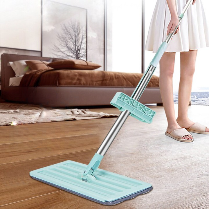 Easy Floor Mop with Twist Head and Washable Pads - Luxicro