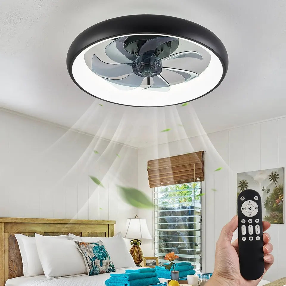 Bright 6-Speed Smart Ceiling Fan With 7 LED Blades - Luxicro