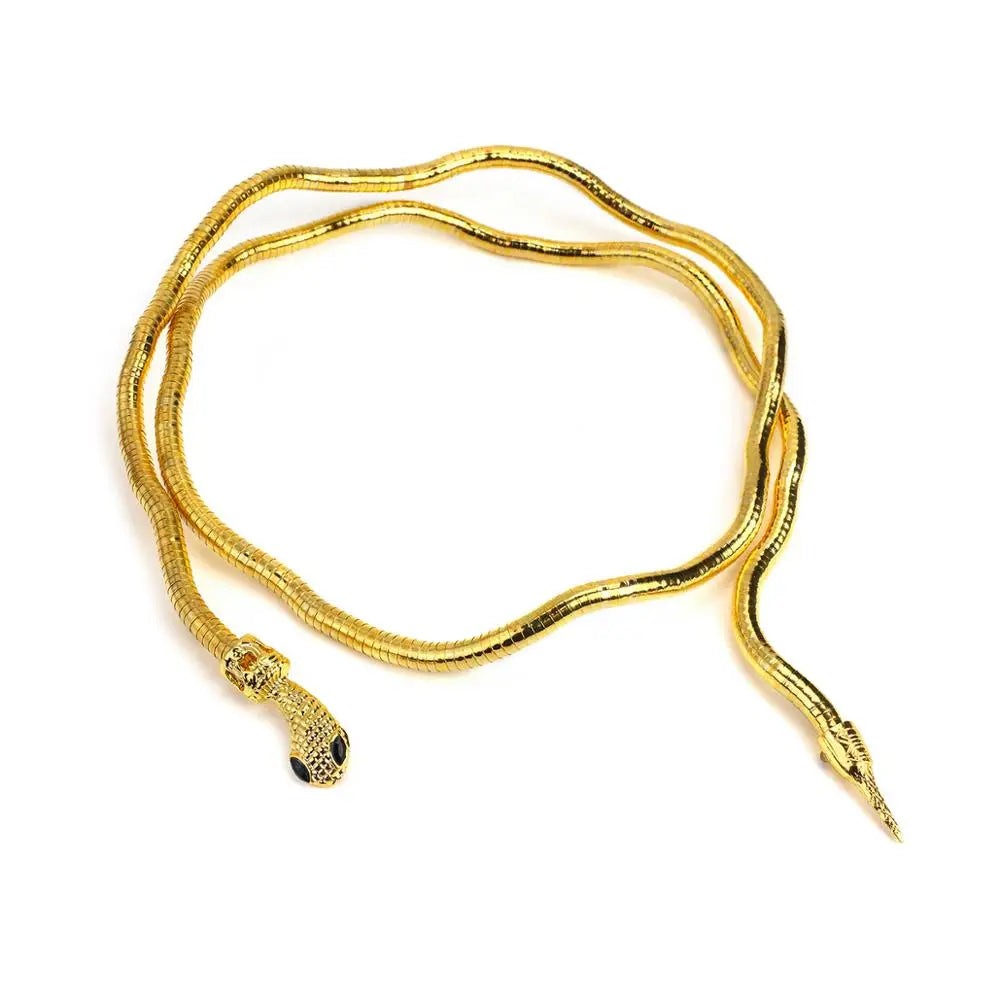 Trendy Snake Chain Double Layer Necklace - Luxicro