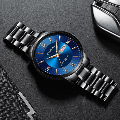 Stylish Mens Water Resistant Stainless Steel Watch