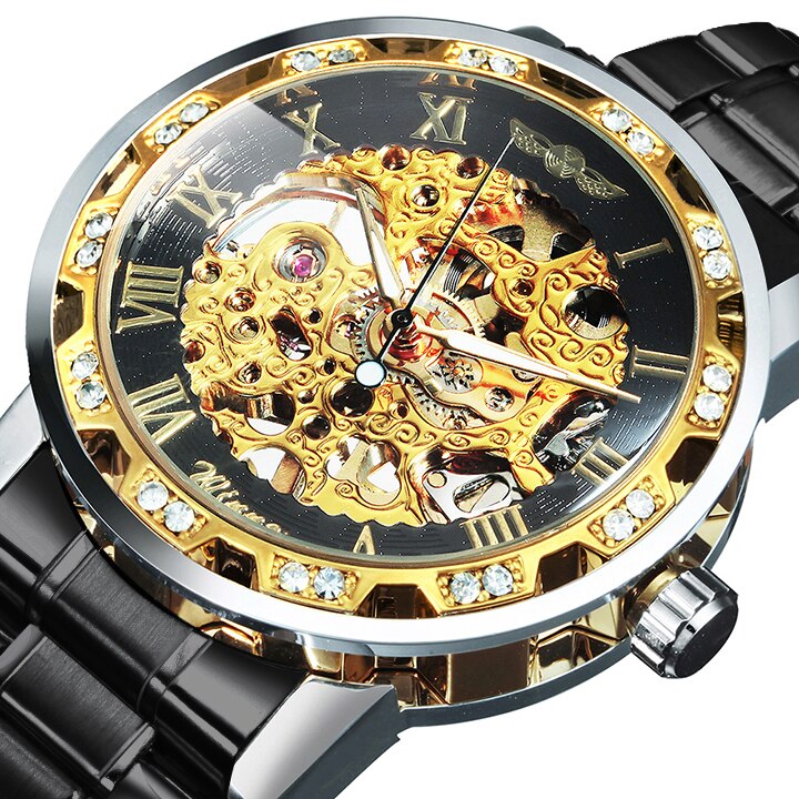 Stylish Self-Winding Mens Skeleton Watch