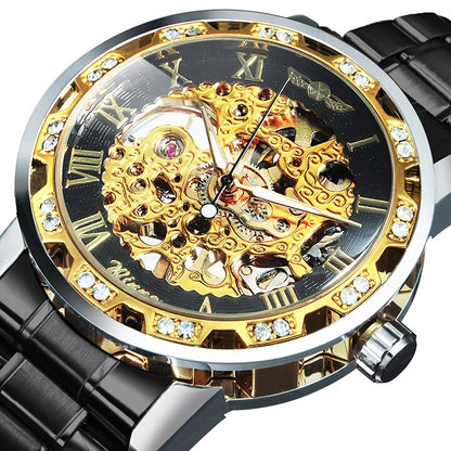 Stylish Self-Winding Mens Skeleton Watch