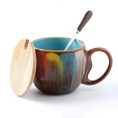Colorful Hand Painted Coffee Mug