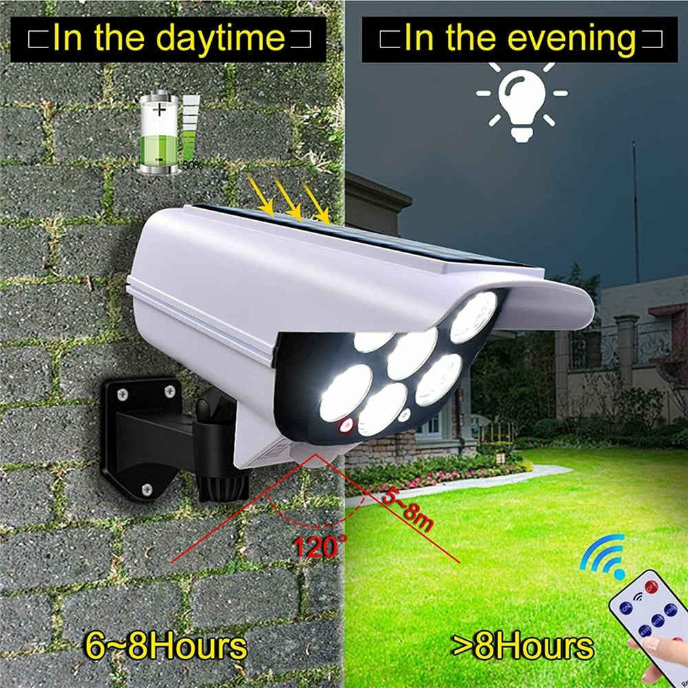 Outdoor Motion Sensor Fake Security Camera Light