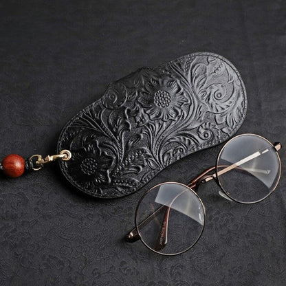 Premium Real Leather Eyeglass Case