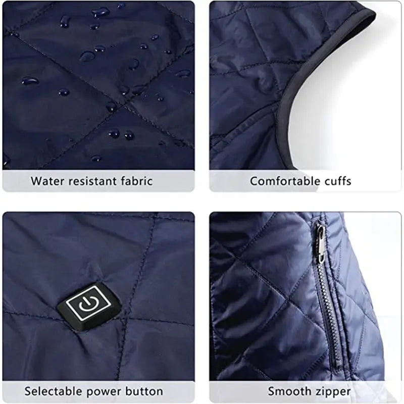 Warm Women's Heated Vest with USB Power