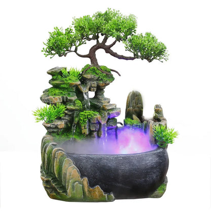 Vibrant LED Tabletop Water Feature