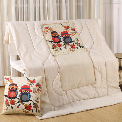 Cozy Plush Reversible Blanket Set
