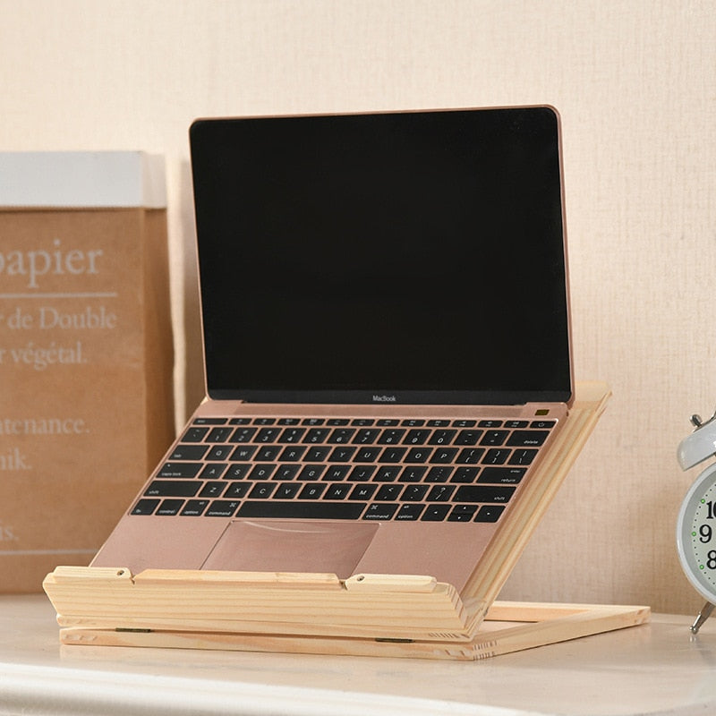 Natural Wood Tablet Stand