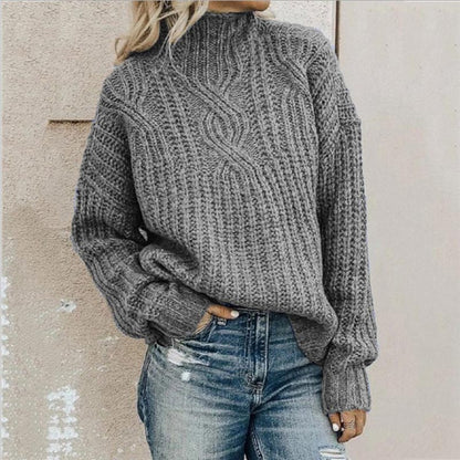 Cozy Oversized Cable Knit Women's Sweater