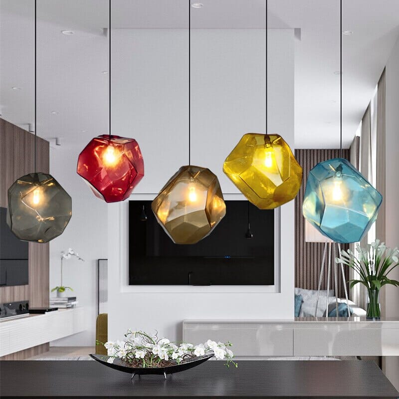 Colorful Glass Pendant Light Fixture for Living Room - Luxicro