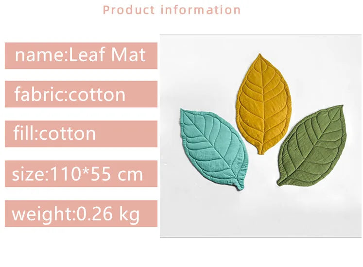 Cute Baby Playmat - Soft Leaf Design