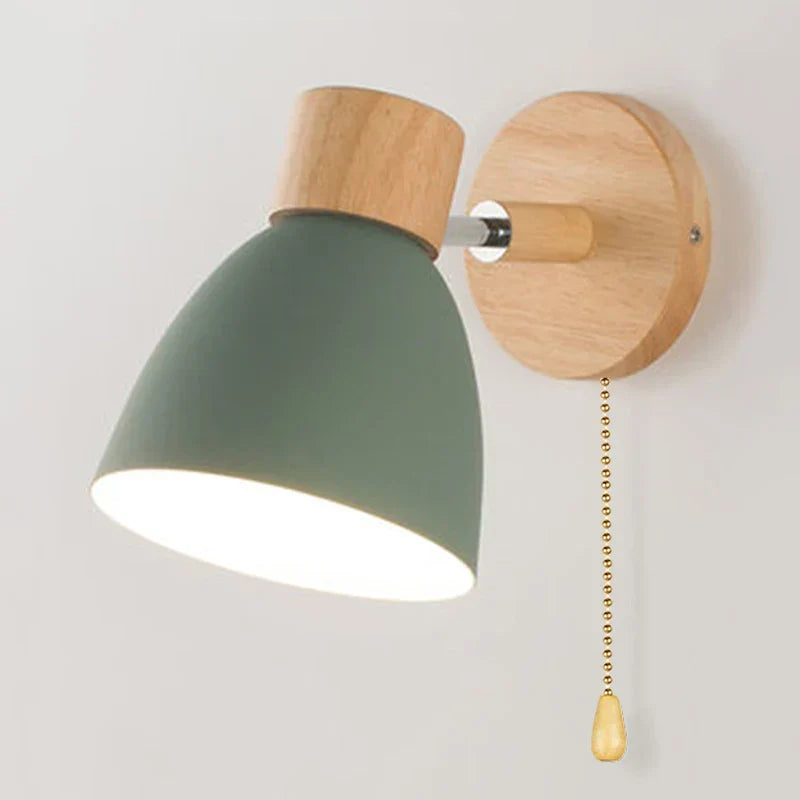 Rustic Wood Adjustable Wall Light